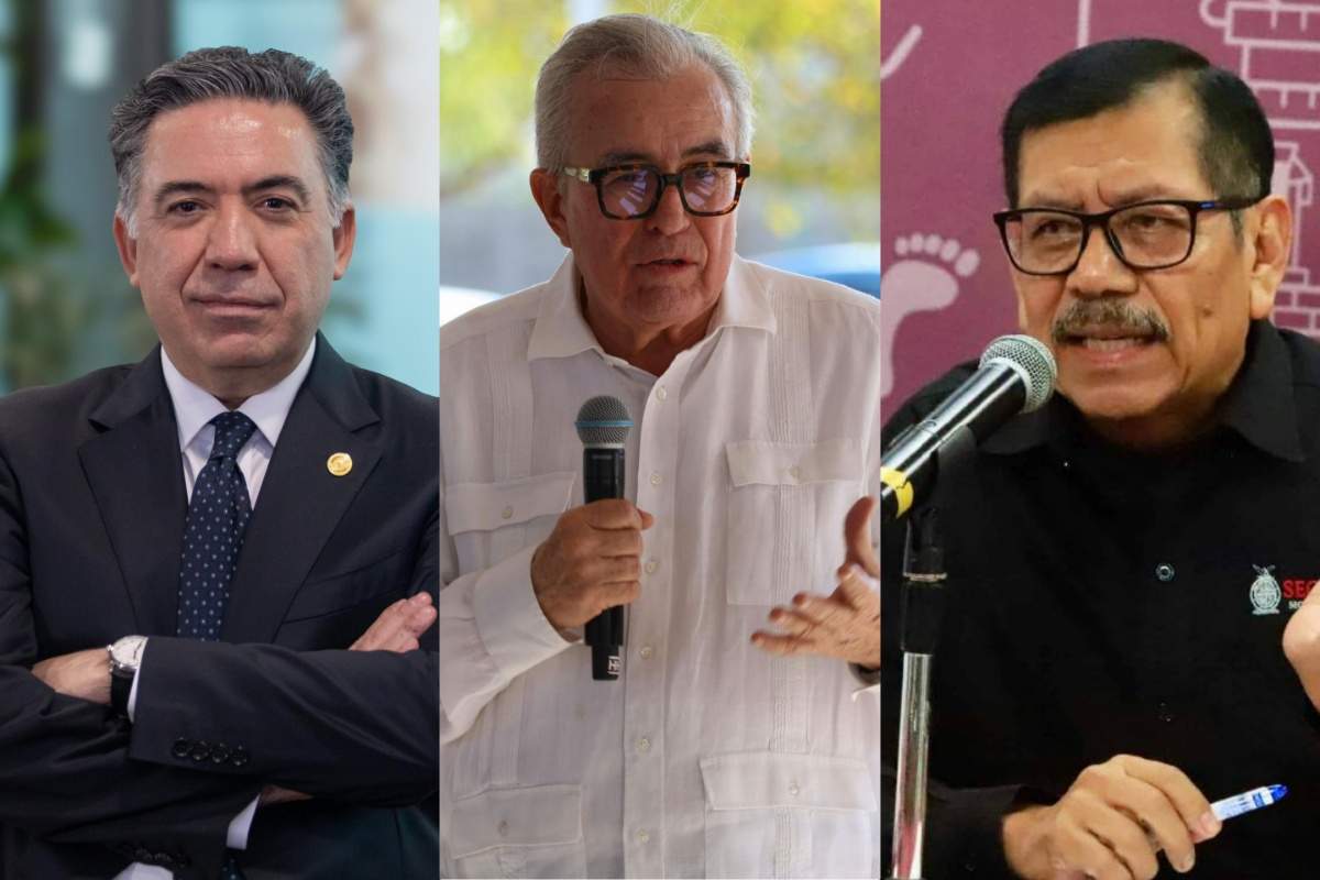 Enrique Inzunza, Rubén Rocha y Gerardo Mérida, acusado por EU| Foto: Especial