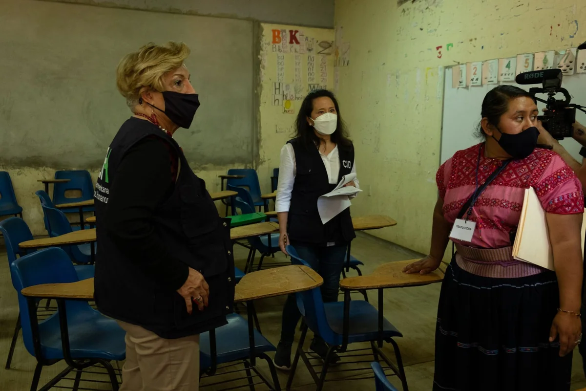 Esmeralda Arosemena, relatora de la Comisión Interamericana de Derechos Humanos, ha intervenido en los diversos desplazamientos ocurridos en México. Foto: Cuartoscuro.
